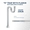 Everflow S-Trap w/Flange, w/Box Escutcheon for Tubular Drain Applications, 20GA Chrome Plated Brass 1-1/2" 12914-K - alternate 3